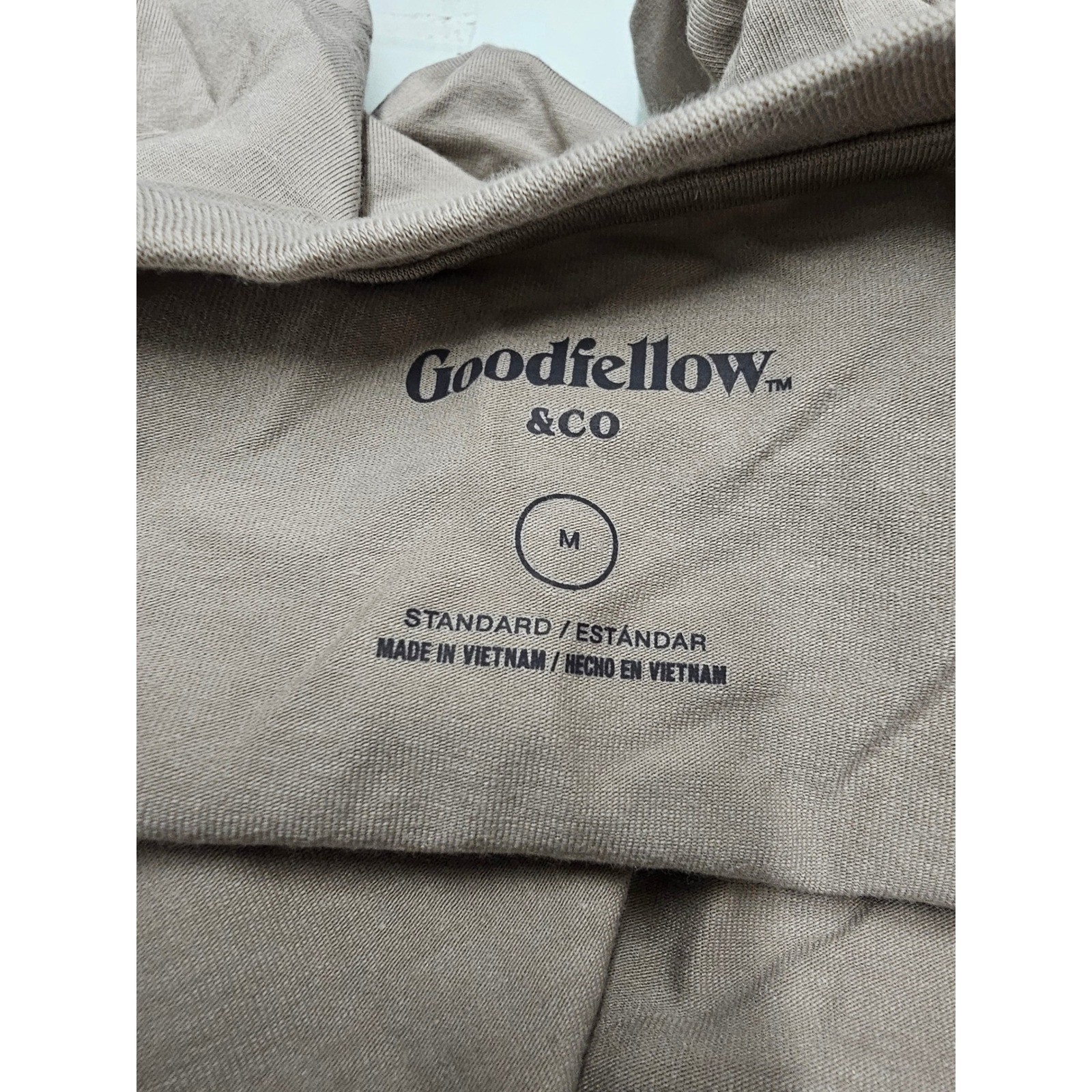 Goodfellow & Co Mens Standard Fit Crewneck T-Shirt Tan Khaki Cotton Modal M gallery