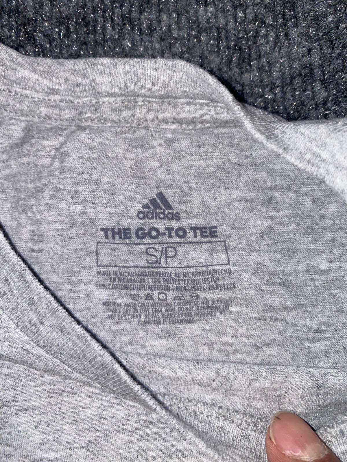 Adidas International The Go To Tee Shirt Men Small Gray Blended Fabric Crew Neck gallery