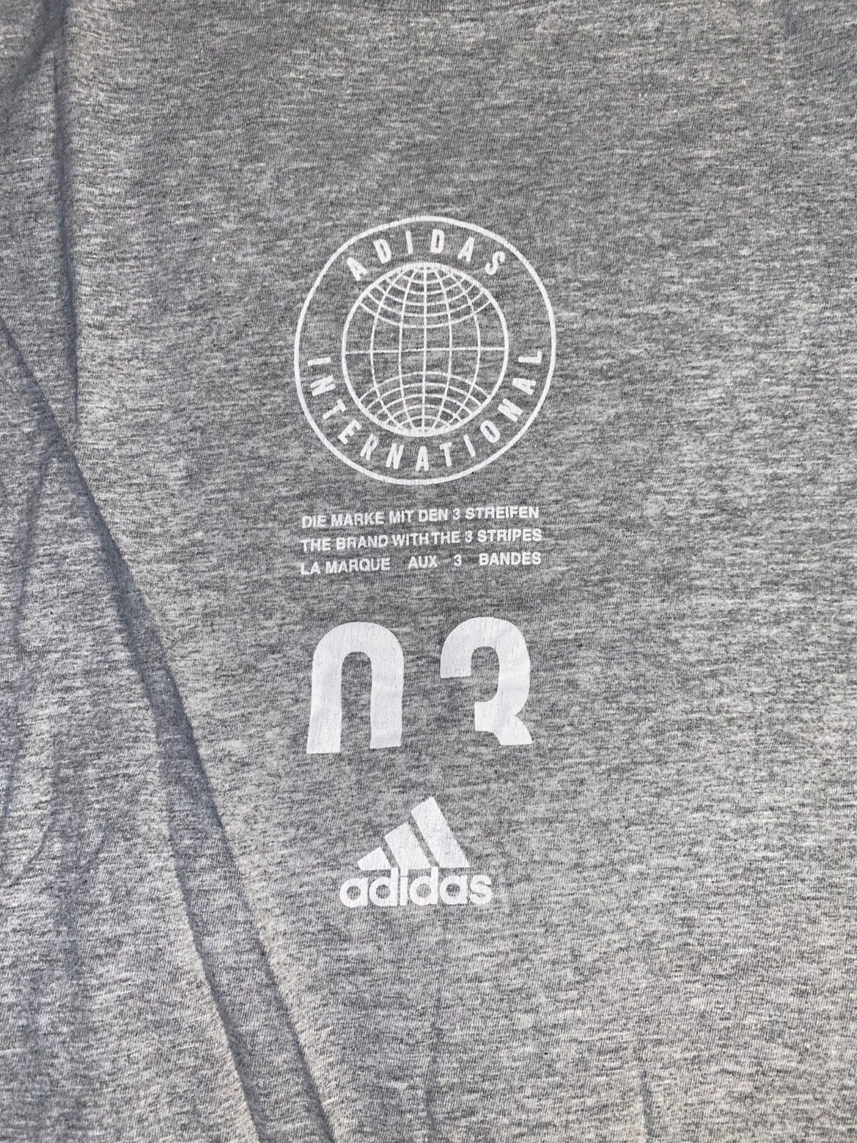 Adidas International The Go To Tee Shirt Men Small Gray Blended Fabric Crew Neck gallery