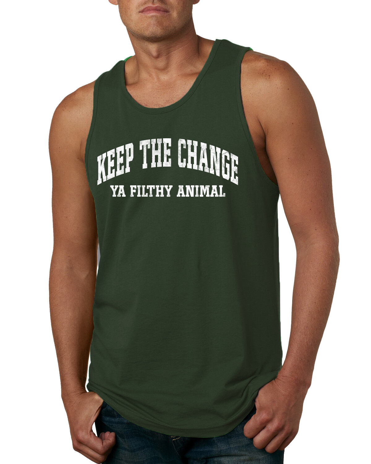 Vintage Home Classic Holiday Movie Quotes Men Tank Top Forest Green gallery