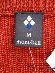 Mont-bell Half-Zip Knit Sweater, Size M, Wool, Orange with Nylon Trim, Item Numb