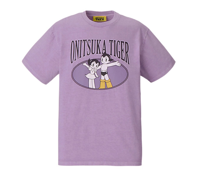 Astro Boy × ONITSUKA TIGER WASHED GRAPHIC Atom Uran T-shirt Purple Cotton