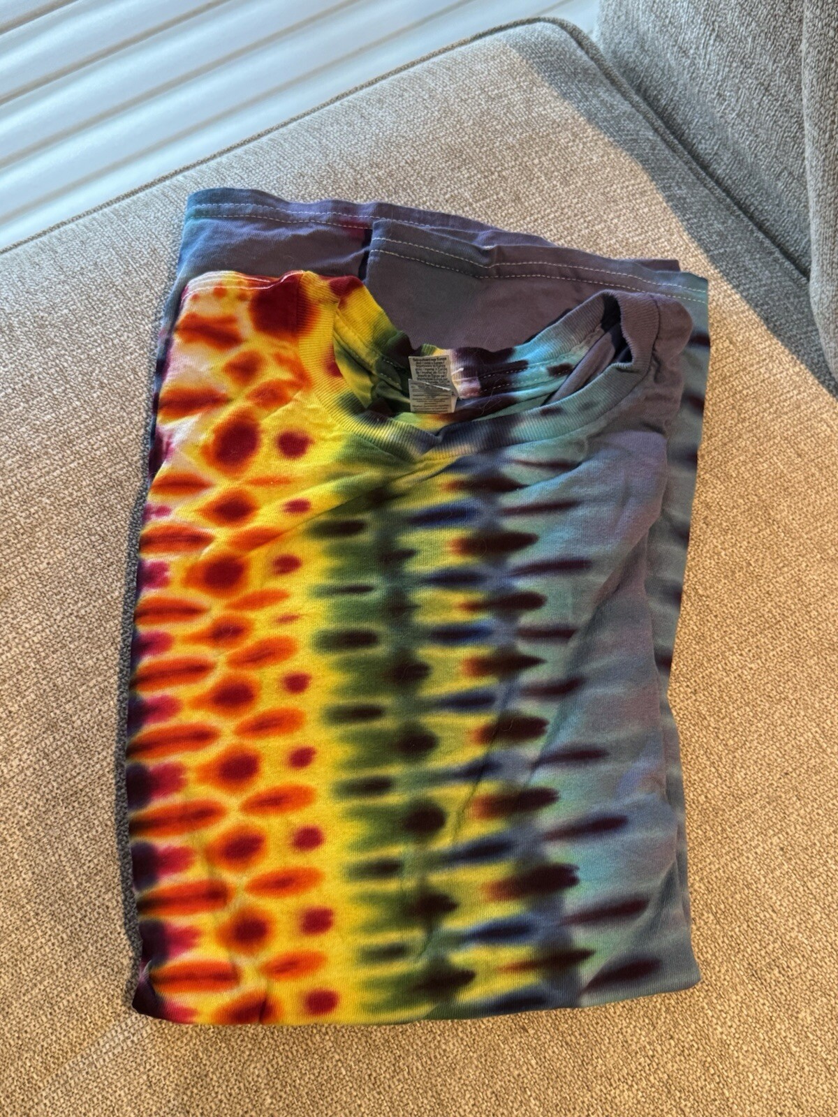 Liquid Blue Shirt Mens XL Gorgeous Rainbow Color Stripe Tie Dye New From Sphere gallery