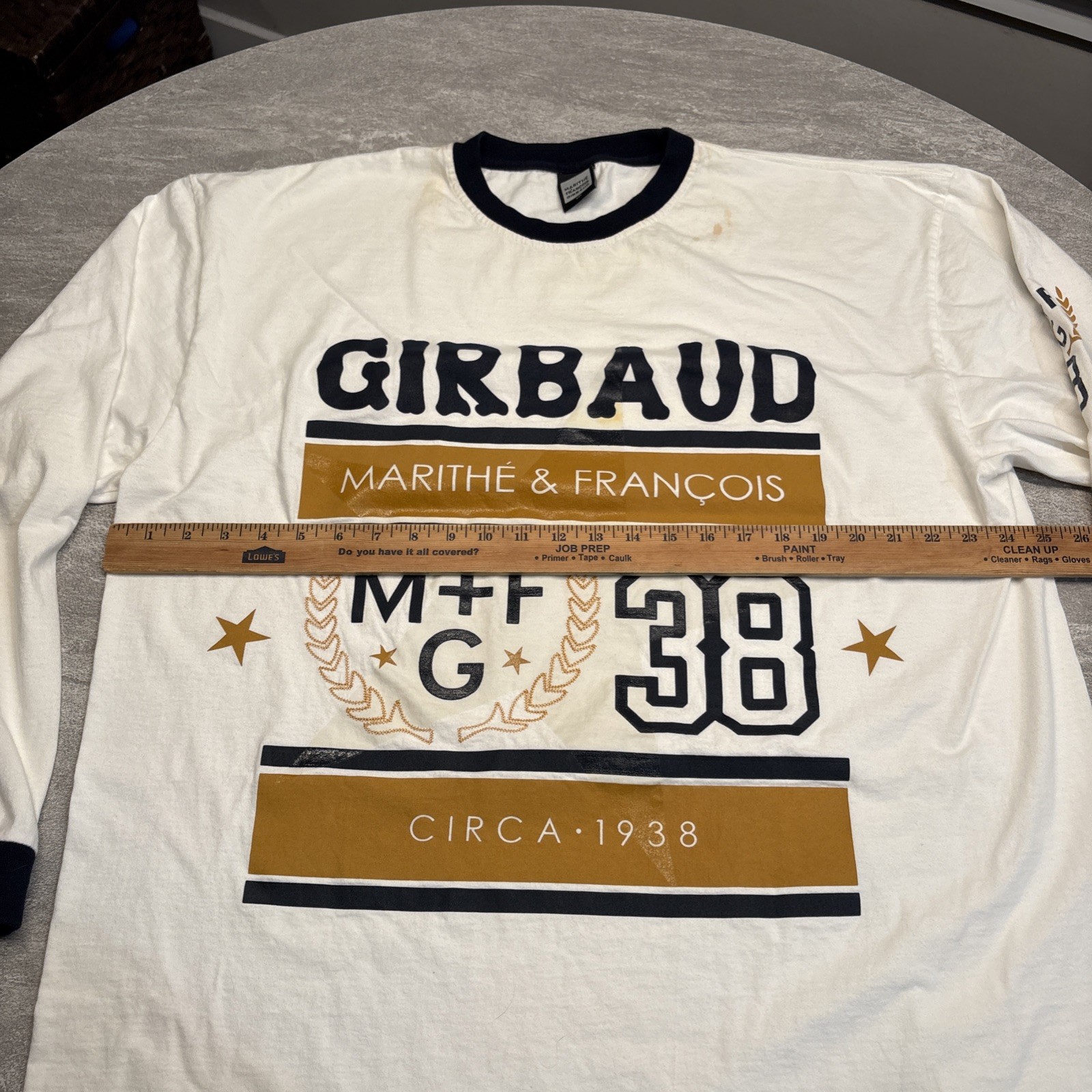 Marithe Francois Girbaud Shirt Mens White Long Sleeve MFG 38 Graphic 2XL gallery
