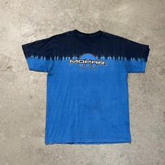 Mopar Men’s M Cotton Blue/Black Logo Graphic Print Crew Neck Short Sleeve Tee