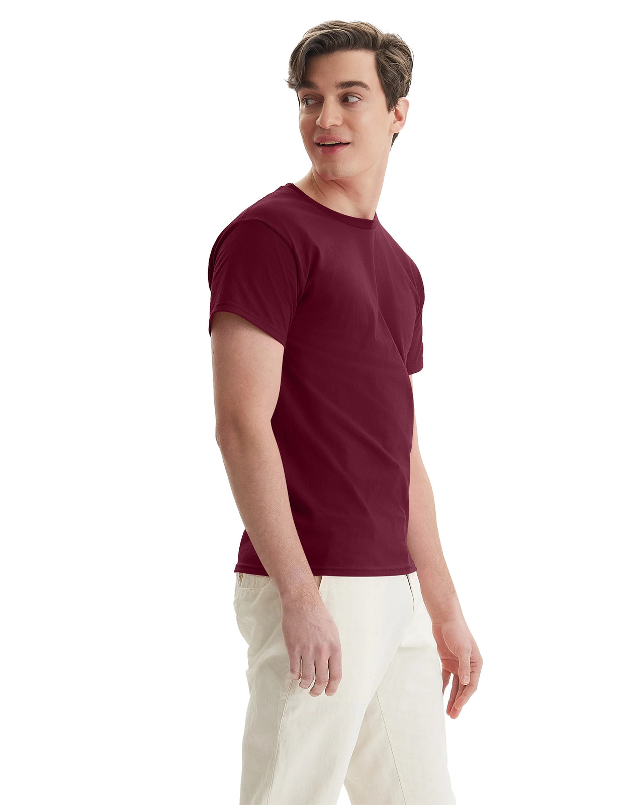 Hanes Men Crew neck T-Shirt 4-Pack ComfortSoft 100% Cotton Heavyweight Tee Plain gallery