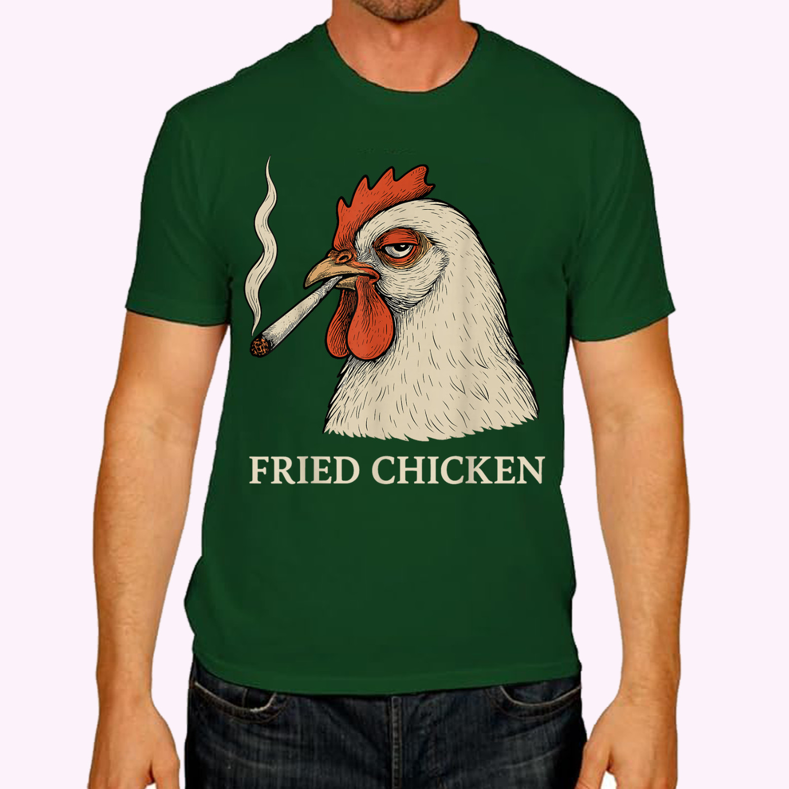 Fried Chicken Smoking Joint Funny T-Shirt gallery