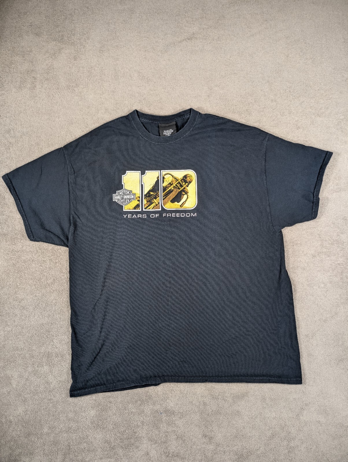 Harley Davidson Museum T-shirt Black 2XL 110 Years of Freedom Milwaukee, WI