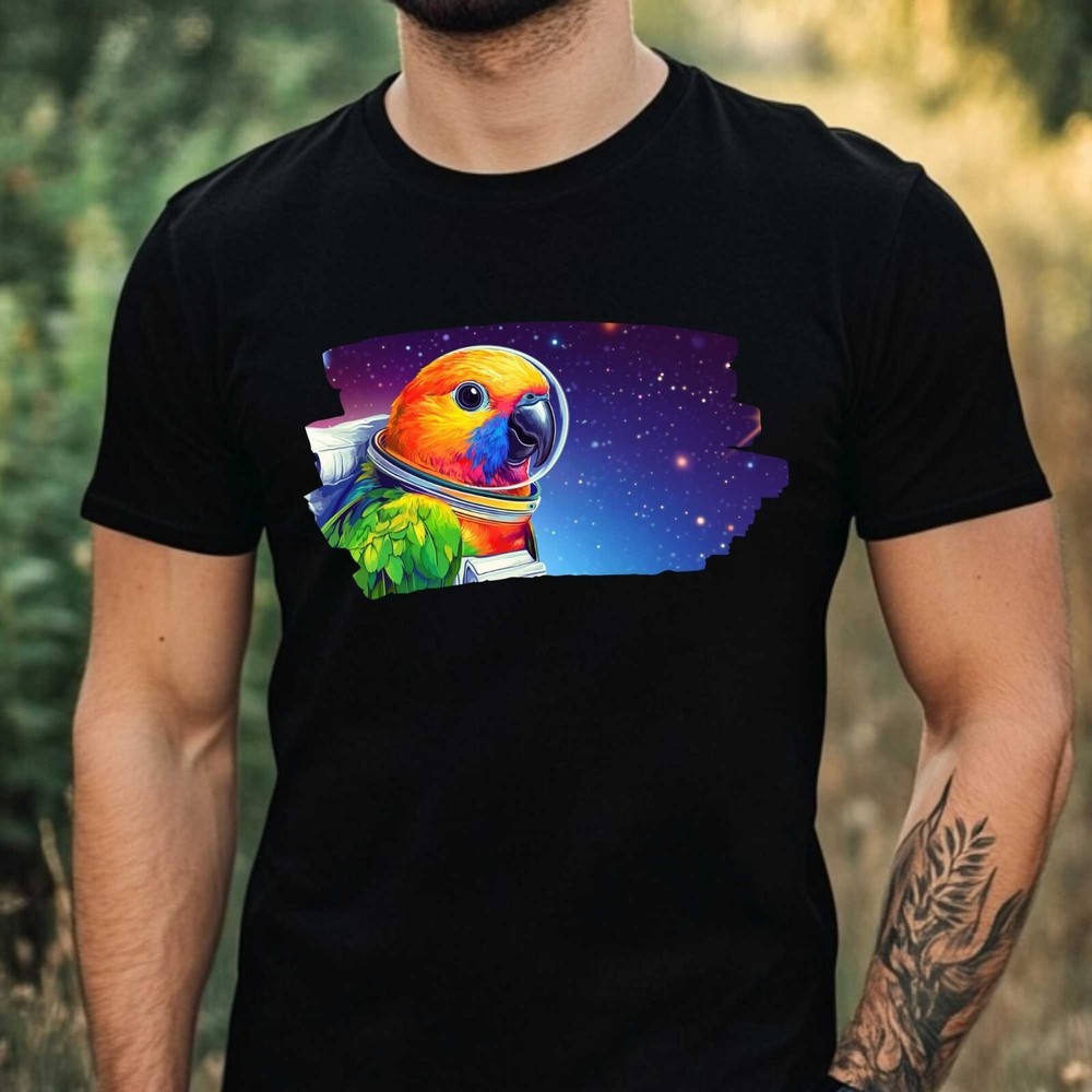 Mens Rainbow Lori Astronaut Print Cotton T-Shirt Size XS to 5XL
