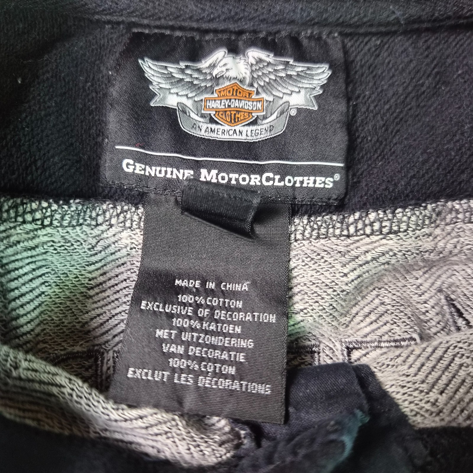 Harley Davidson Mens Sz L Thermal Henley Shirt Gray Long Sleeve Embroidered F942 gallery
