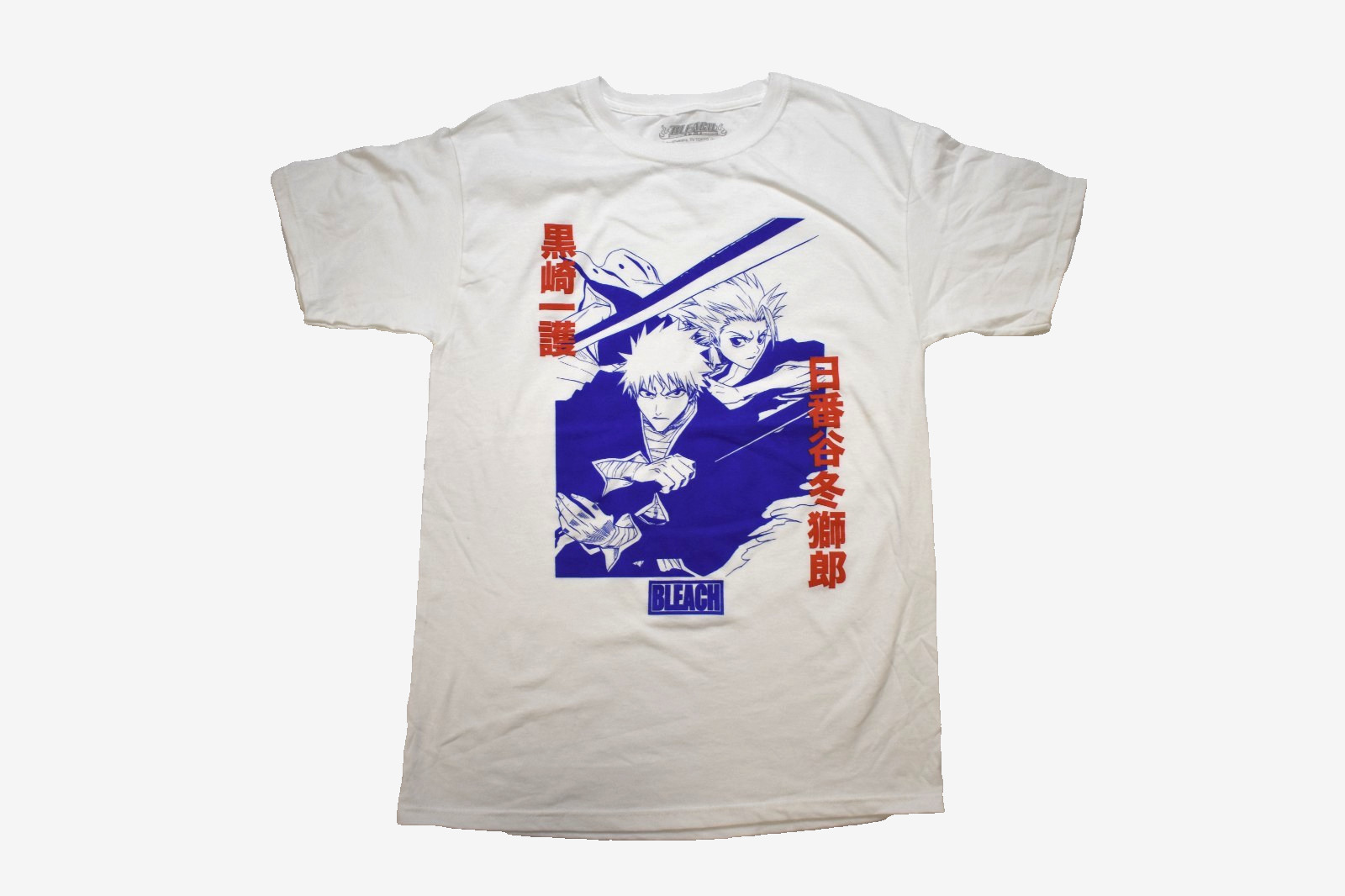 Bleach Anime Series Ichigo & Toshiro Kanji White Mens Shirt New XS, S, M, 3XL gallery