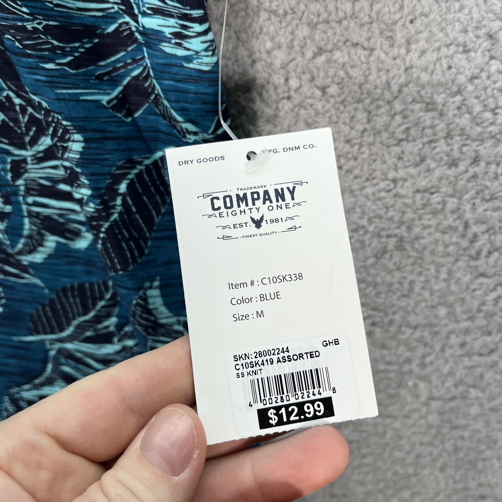 Trademark Company 81 Shirt Adult Medium Blue Preppy Aloha Beach Hawaiian NEW gallery