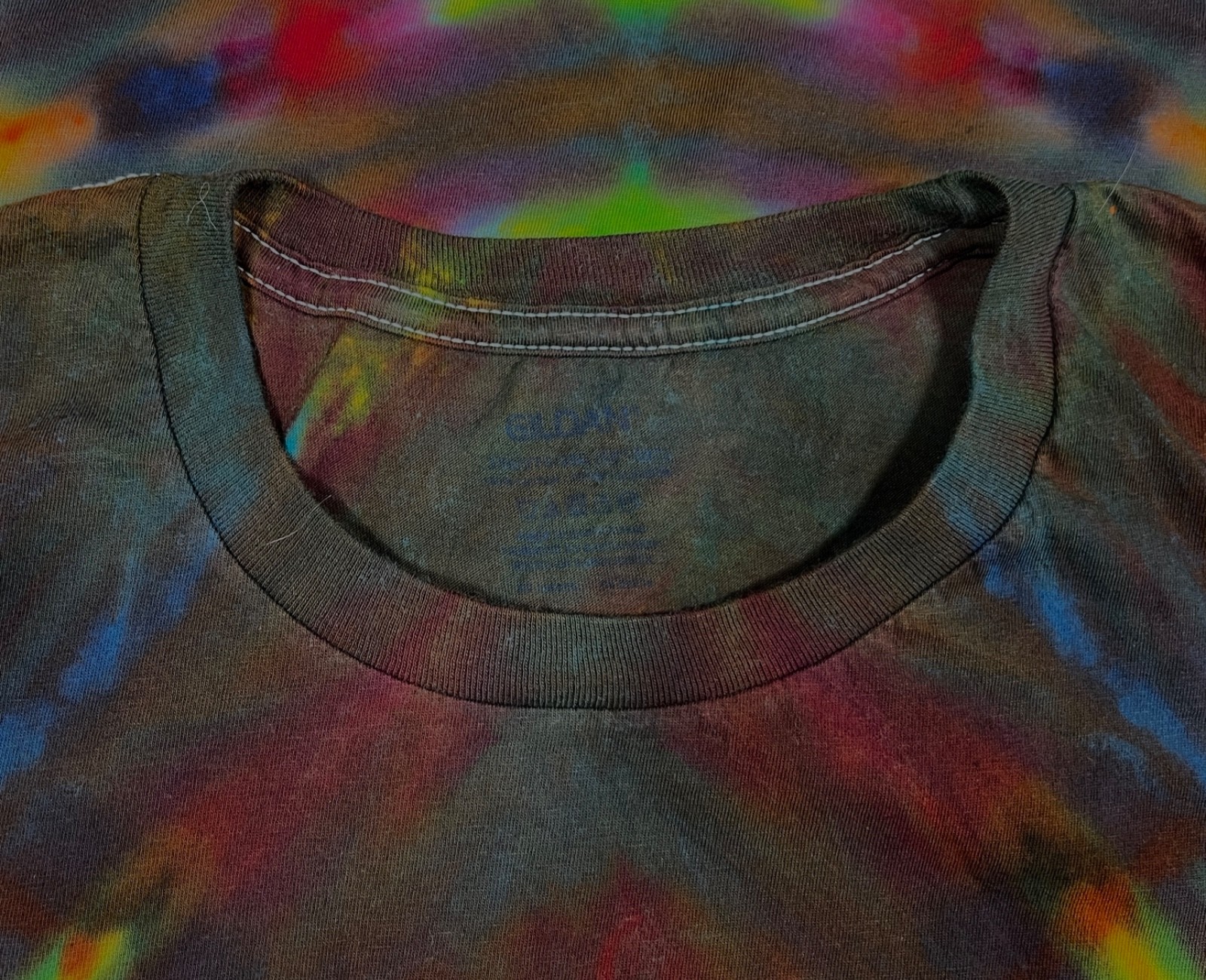 Handmade Ice Tie Dye T-Shirt 2XL Mens Womens Soft Cotton Side Fanfold gallery