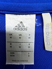 Adidas Climacool Jersey Blue Striped M Short Sleeve Crew Neck