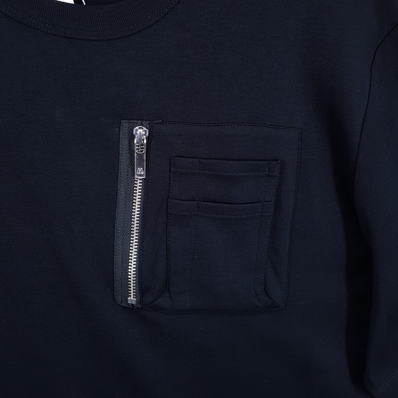 HELMUT LANG Shirt Mens Medium Black Crew Utility Pocket Tee T-Shirt $225 gallery