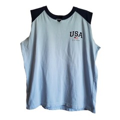 Biker Sleeveless Tee with Born Free Eagle USA Large 100% Cotton Large Pacific