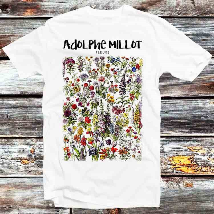 Adolphe Millot Fleurs Flowers Botanic Science Garden T Shirt B1012 gallery