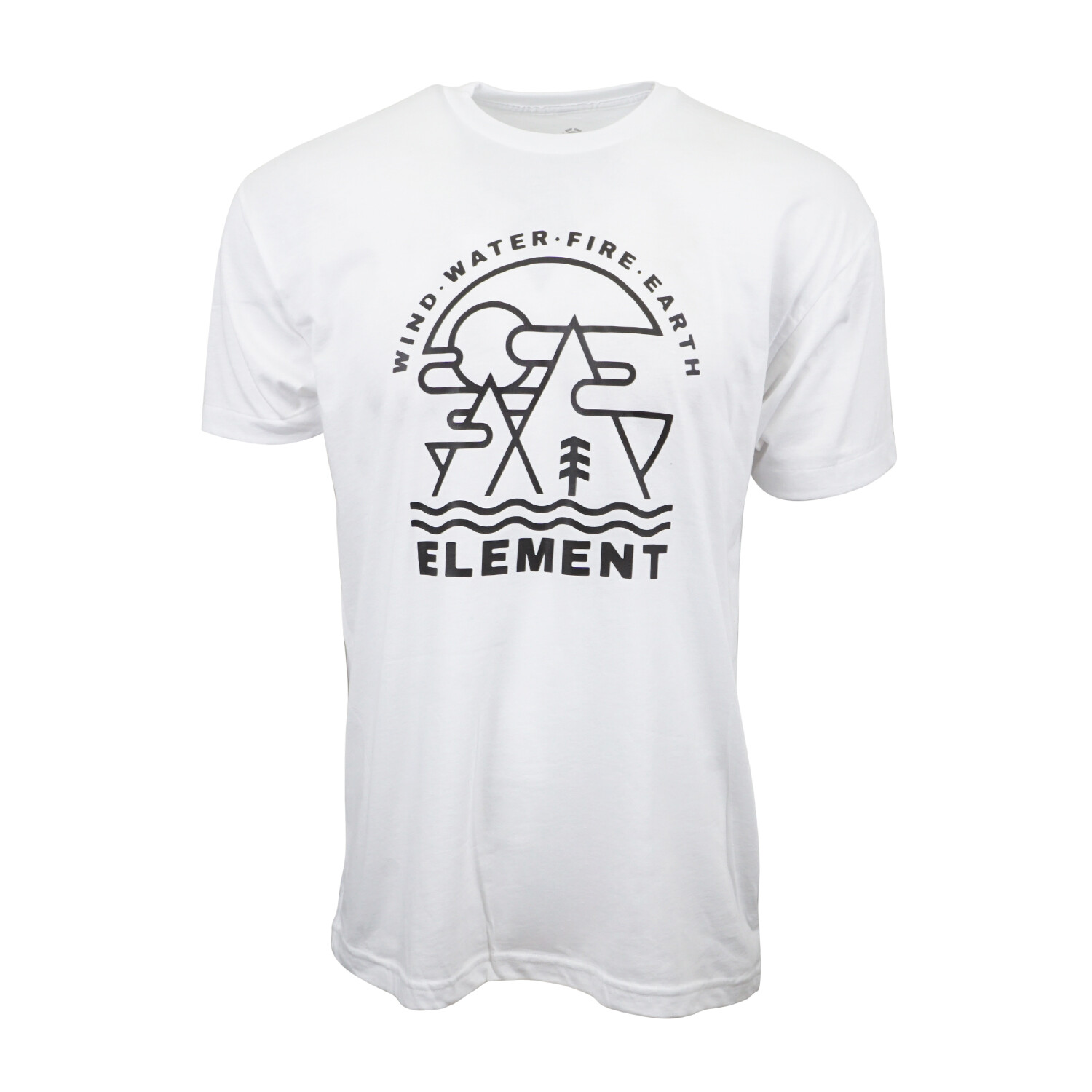 ELEMENT SKATEBOARD MENS FIRE EARTH WIND SHORT SLEEVES T SHIRT WHITE