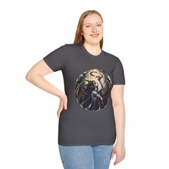 Fallen Devil Dark Angel Shadow Hands Moon Gothic Unisex Softstyle T-Shirt