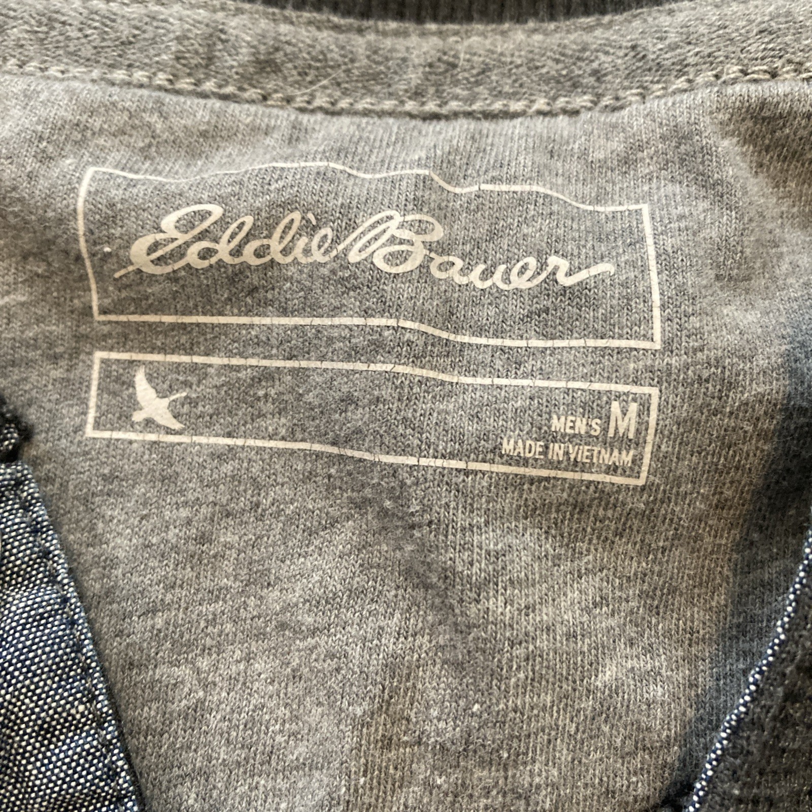 Eddie Bauer Waffle Henley Pullover Men's Medium Black Button Long Sleeve Outdoor gallery