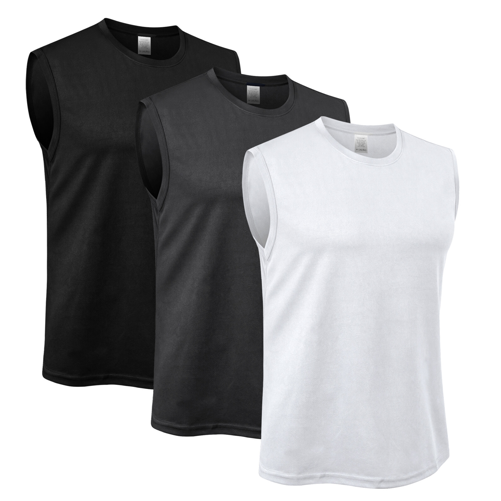 3 Pack Men's Tank Top Quick Dry Workout Gym Muscle Tee Fitness Sleeveless Shirt gallery