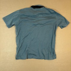 Ted Baker T Shirt Mens Medium Blue High Neck Zip Collar Pocket Summer Holiday