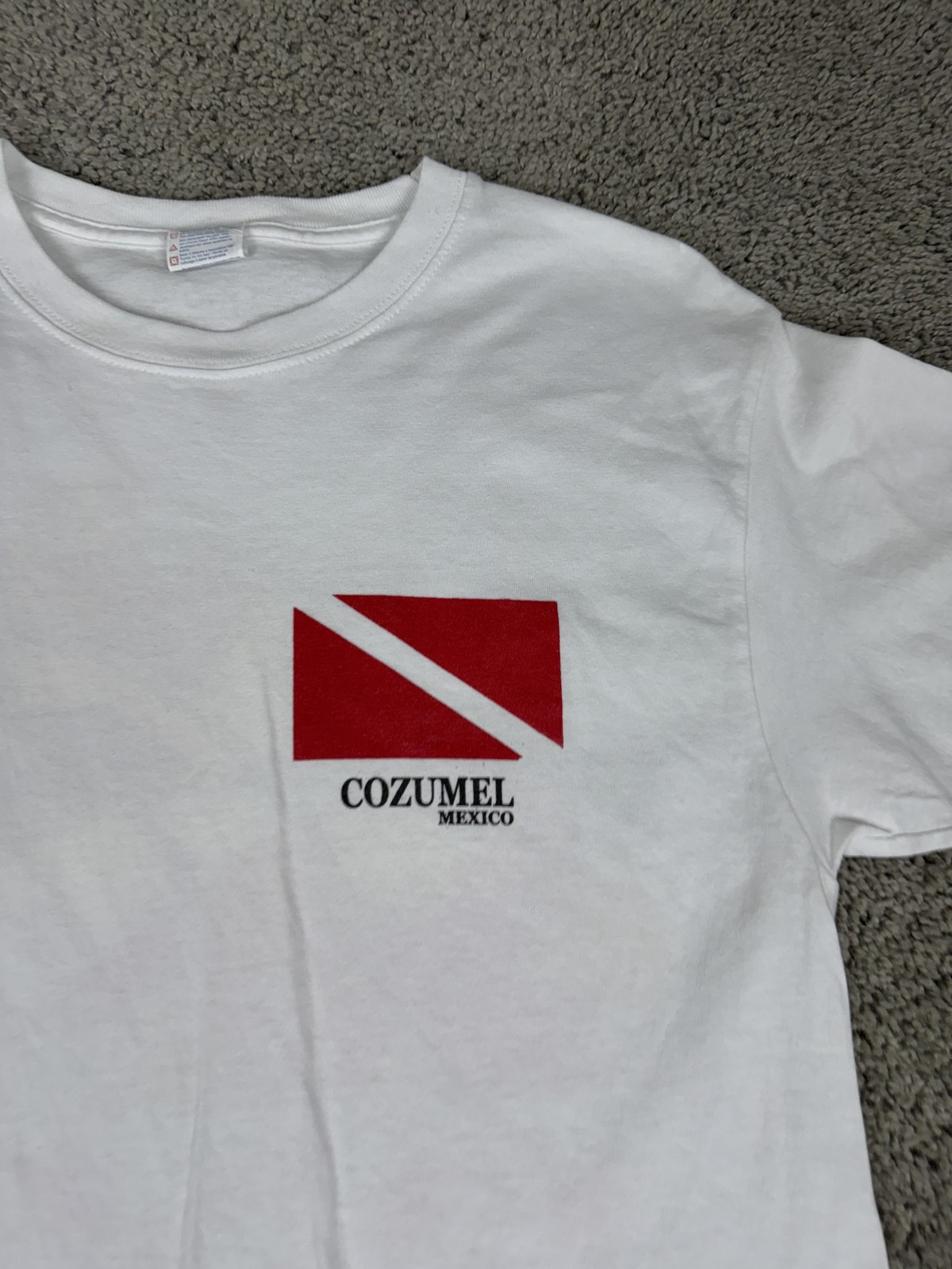 Vintage Cozumel Mexico Scuba Diving Shirt Mens M Ocean Dive Ocean Flag Tee gallery