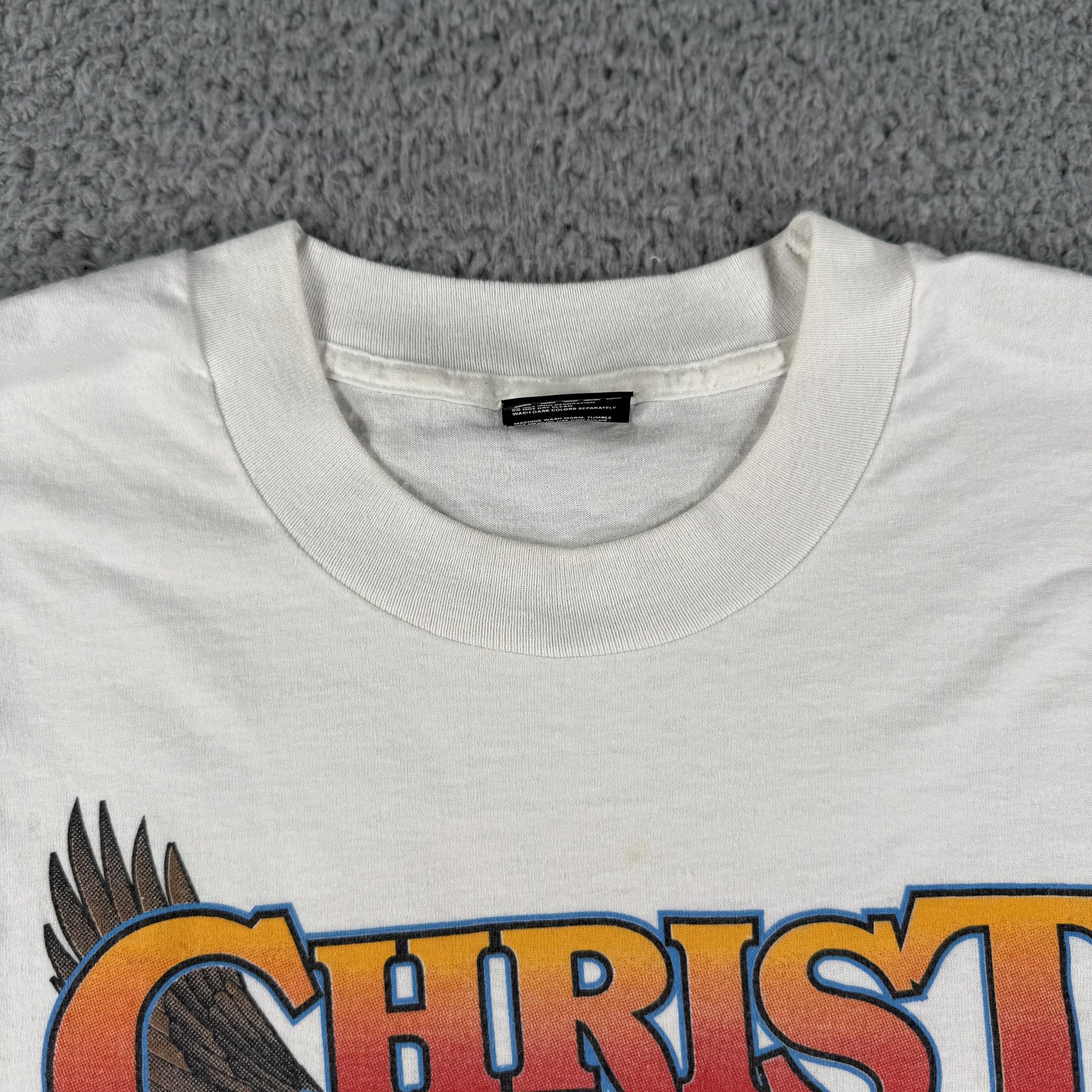 VTG Christ Has Set Us Free Shirt Mens Large St Paul Lutheran Church 90s Jesus gallery