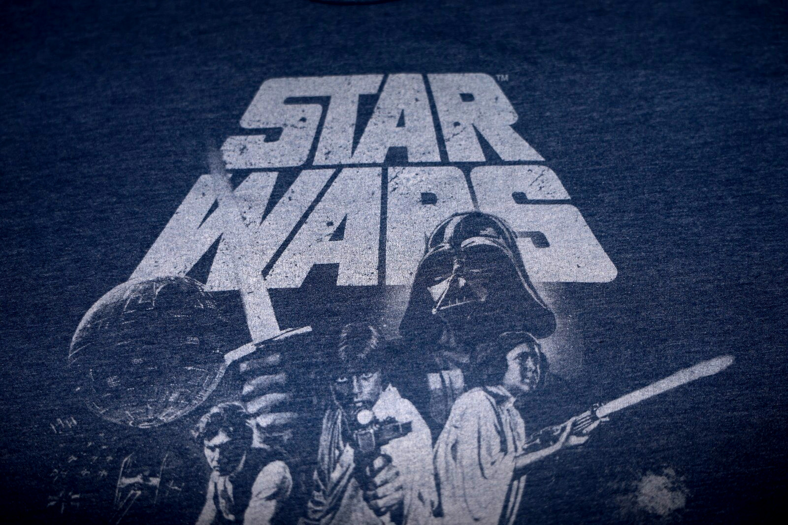 Star Wars Men's T-Shirt XL Blue-Gray Color 50/50 Cotton-Poly Blend gallery