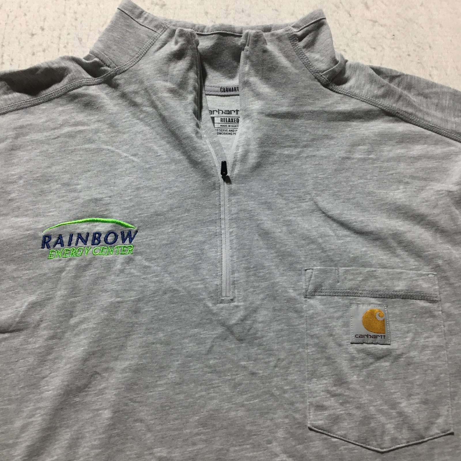 Carhartt Force 1/4 Zip Shirt Mens 2XL Relaxed Fit COMPANY LOGO Long Slv Pocket gallery