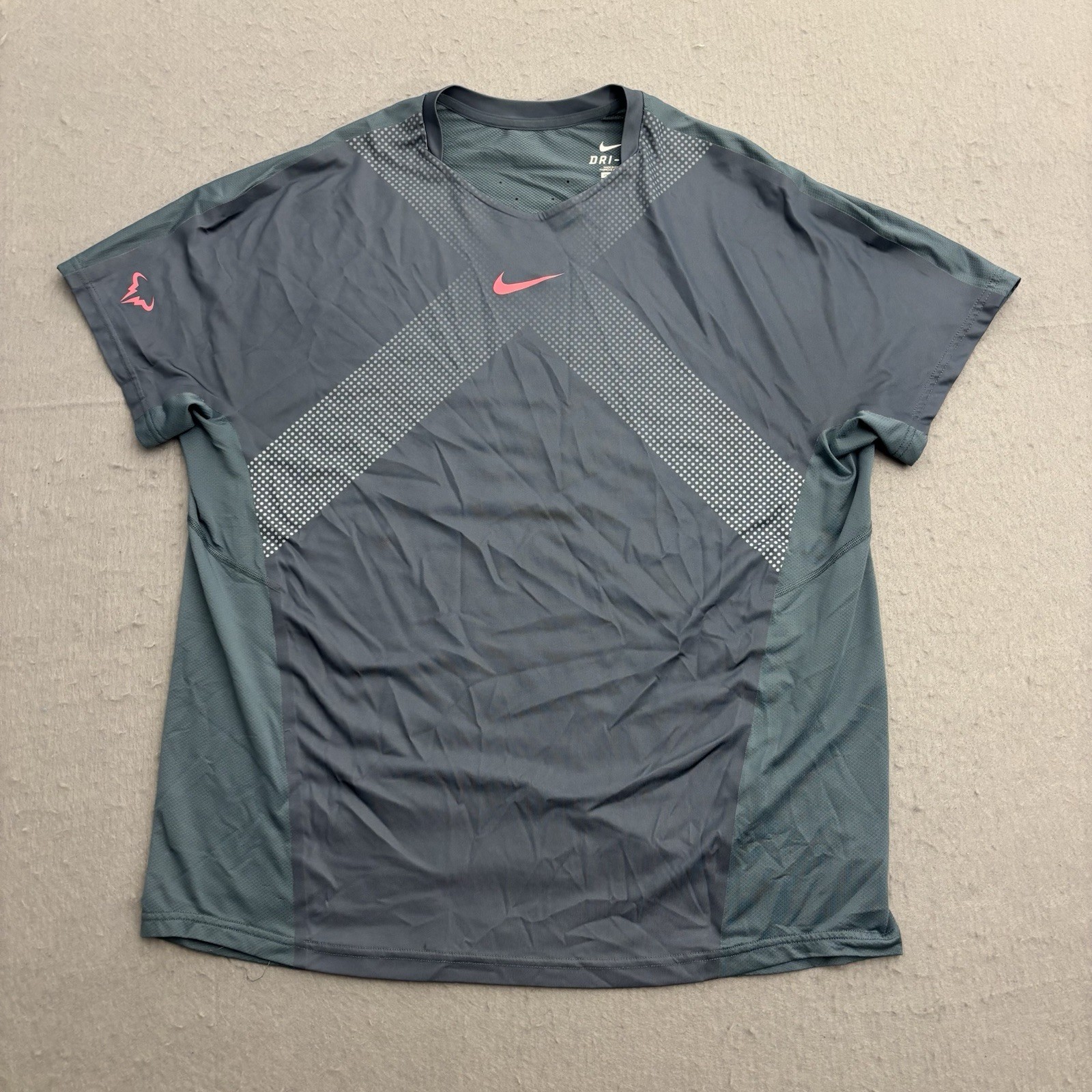 Nike Rafa Nadal 2013 US Open Premier Tennis Shirt Size 2XL 546473-469 gallery