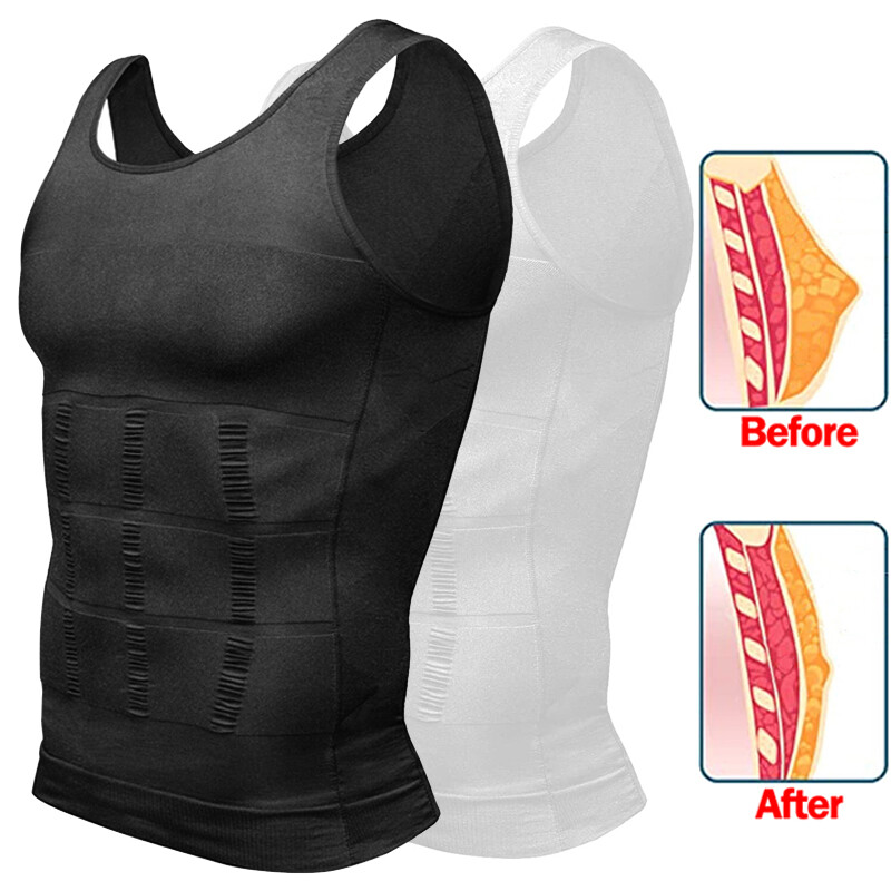 Men Slimming Gynecomastia Chest Belly Compression Body Shaper Tanktop Vest Shirt gallery