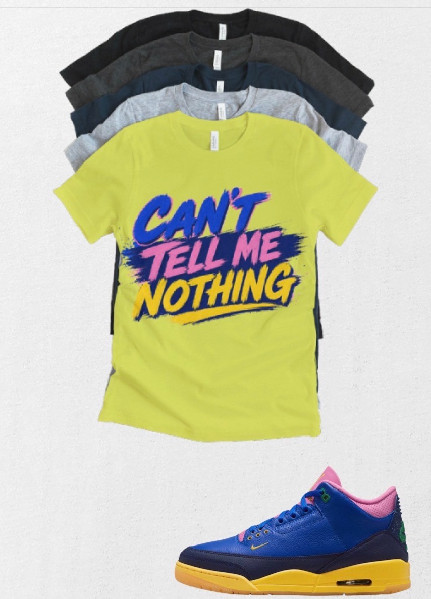 Shirt to match Jordan 3 OG Retro x Jordan 3 SP “Brazil” Can’t Tell Matching Tee