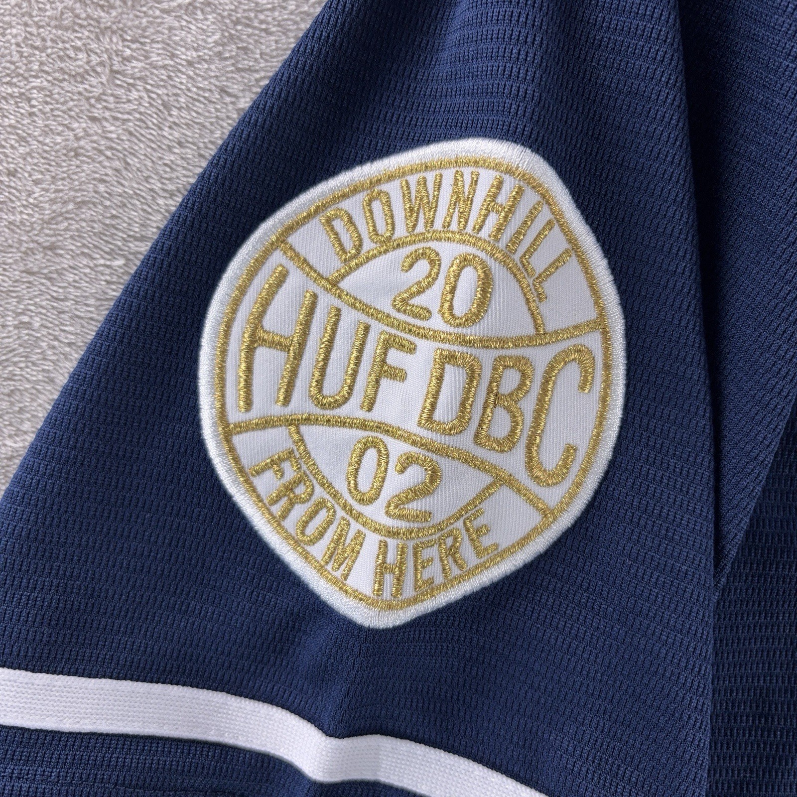 Starter HUF DBC Baseball Jersey Mens Size Small Navy Button Front Logo Casual gallery