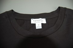 Sunspel Men’s Medium Black Short Sleeve Crew Neck T-Shirt Portugal
