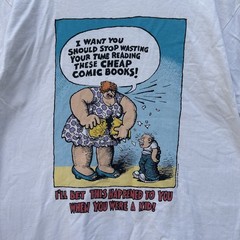 RARE Vintage Robert Crumb 1994 Zapix Comic #0 Art Single Stitch Shirt L 21×28