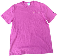 CHAMPION PINK SMALL SCRIPT APPLIQUE EMBROIDERED LOGO T-SHIRT SHIRT LARGE PACSUN