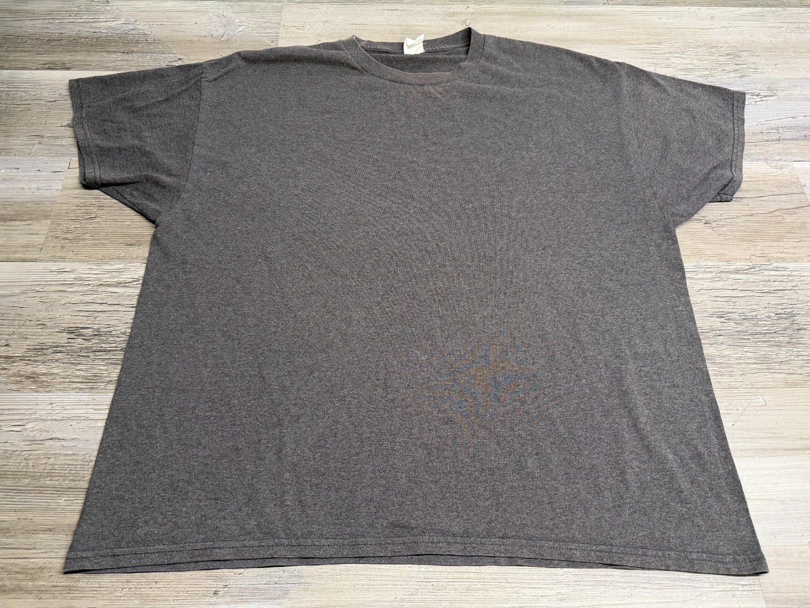 Hanes EcoSmart Mens 2XL Charcoal Heather Gray Blank Crewneck T-Shirt gallery