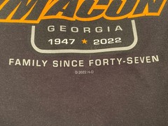 Harley Davidson 2022 Men’s Black Macon Ga 75th Annv 2-Sided Graphic T-Shirt Med
