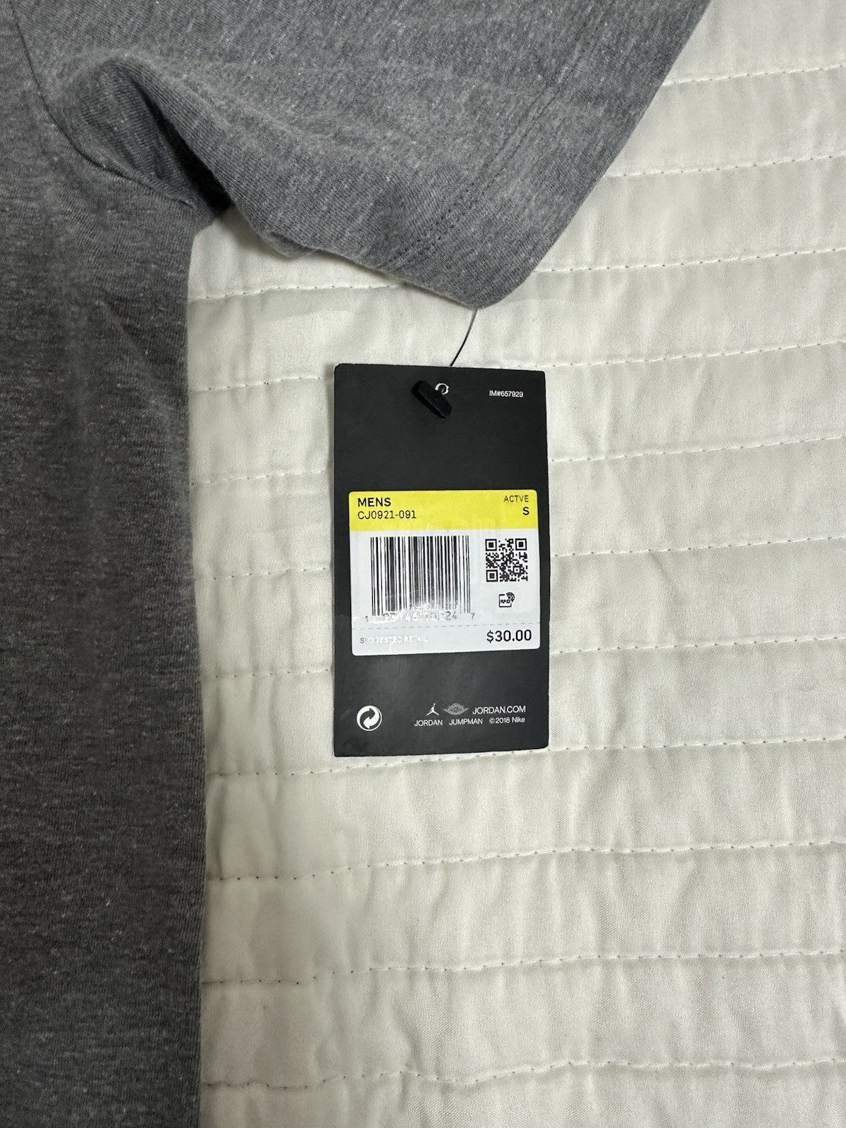 Jordan Jumpman Graphic Logo Men's Short Sleeve T-Shirt Gray Crew Neck S gallery