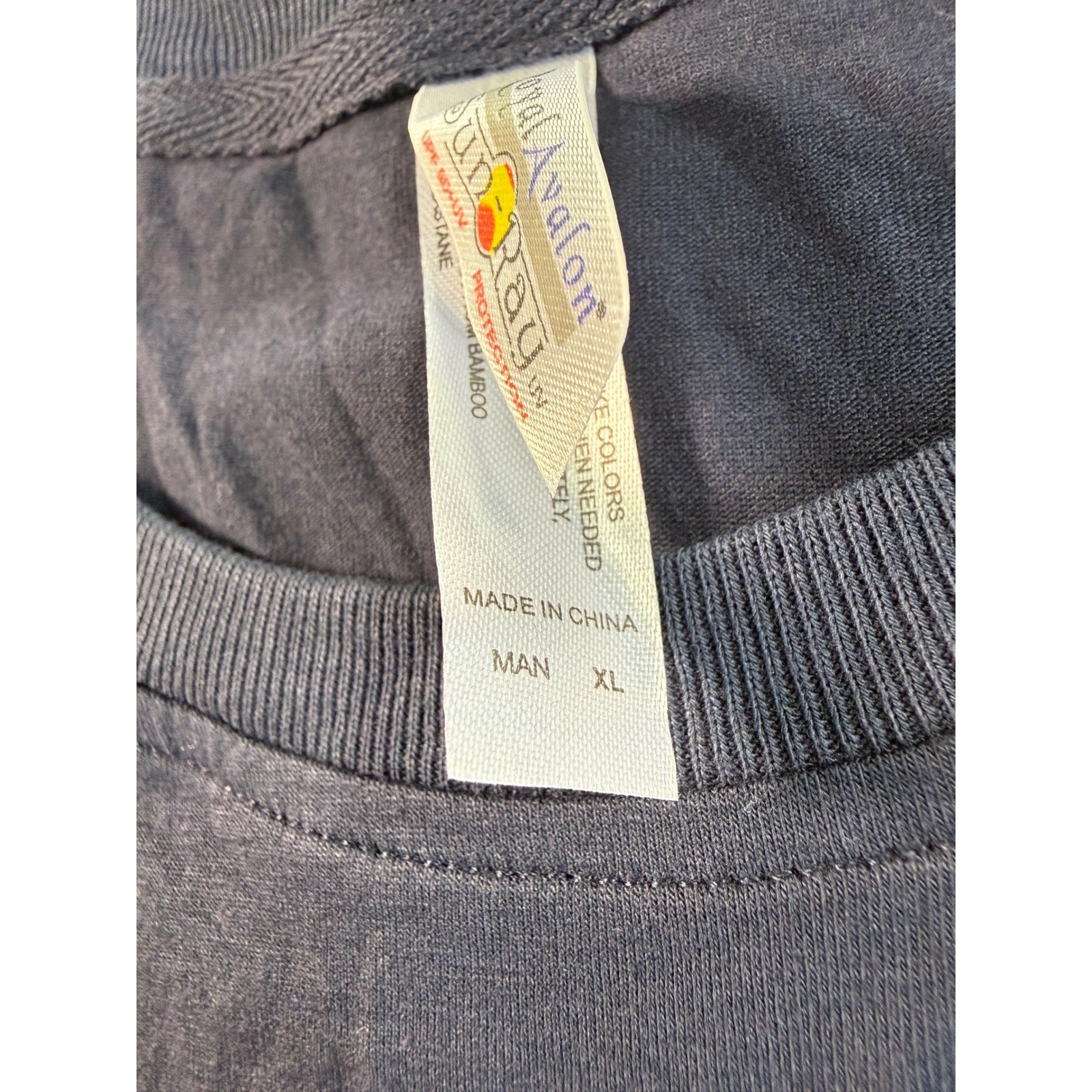Royal Avalon Mens XL Navy Blue Bamboo Cotton Blend Stretch Crew Neck T-Shirt gallery