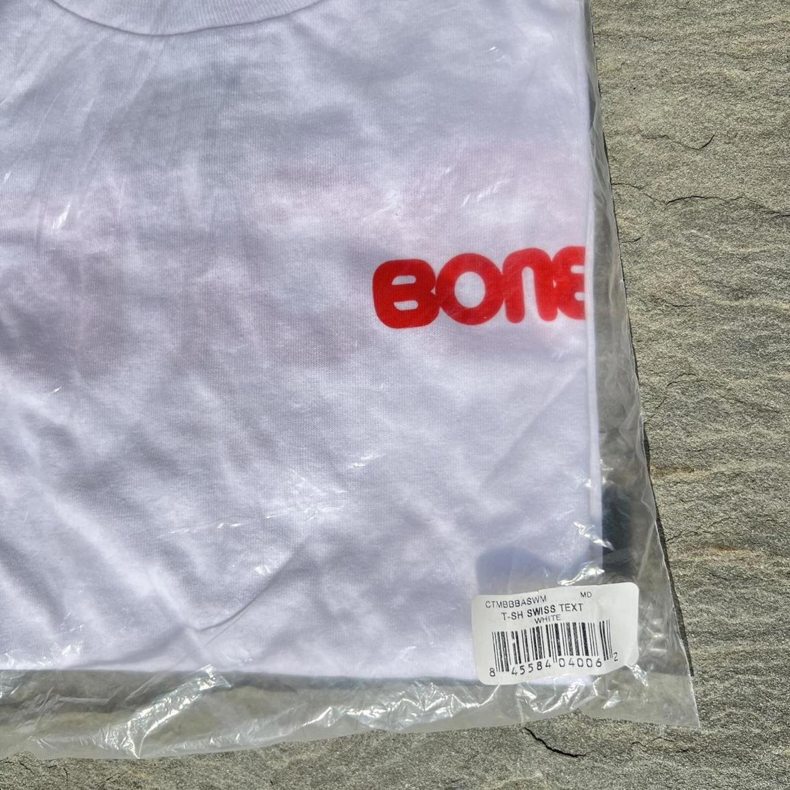 NWT Bones Swiss White T-shirt Red Logos gallery