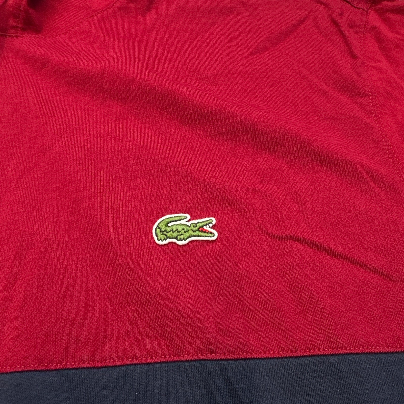 Lacoste Hoodie Shirt Men 4 US Medium Colorblock Pullover Preppy Shirt Drawstring gallery