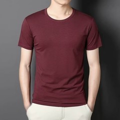Universal Men’s Polyester Fiber Plain Crew Neck Tee Short Sleeves T-Shirt M-5XL