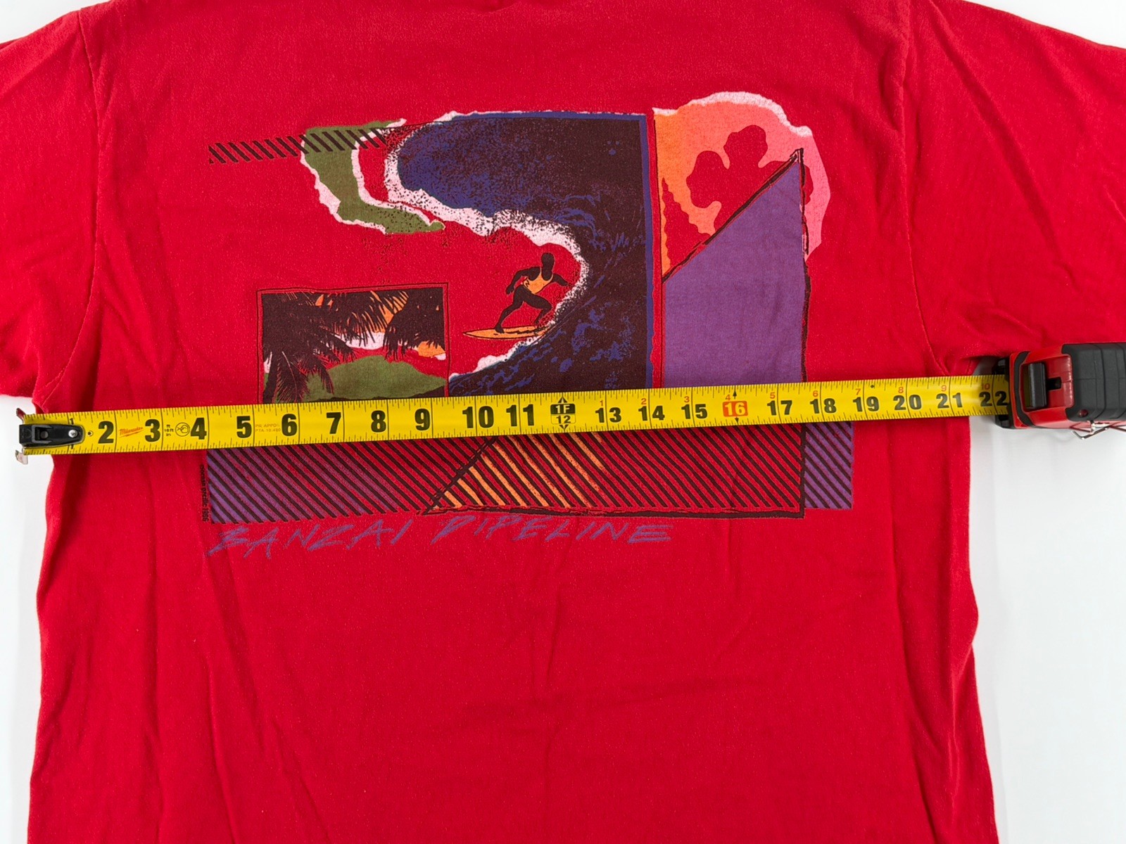 RARE Vintage 80s Op Ocean Pacific Banzai Pipeline Hawaii Surf T-Shirt SIZE XL gallery