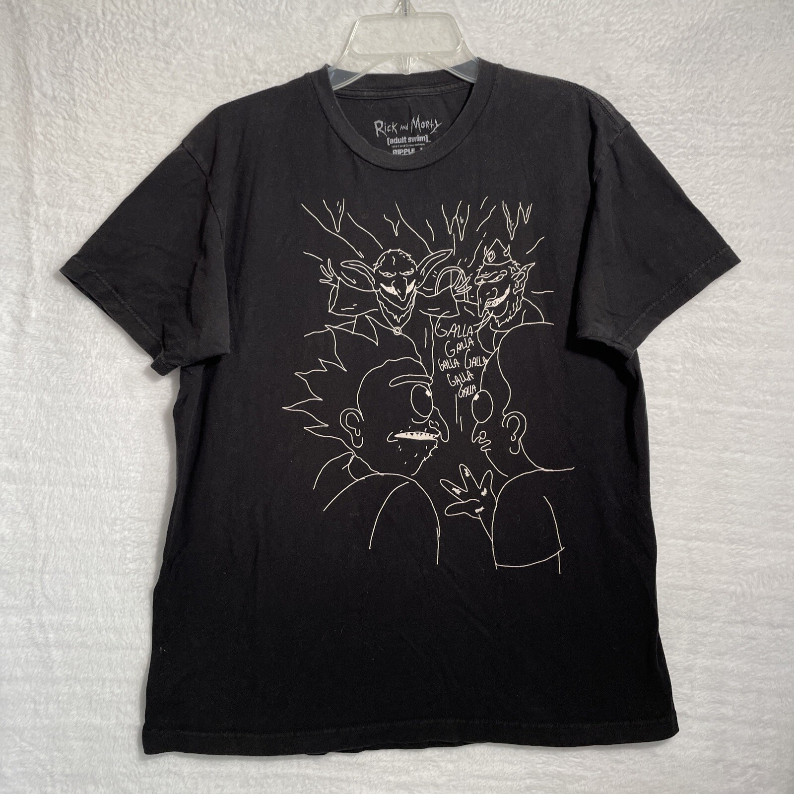 Ripple Junction Rick & Morty Shirt Trolls Black Graphic Short Sleeve Crew Large gallery