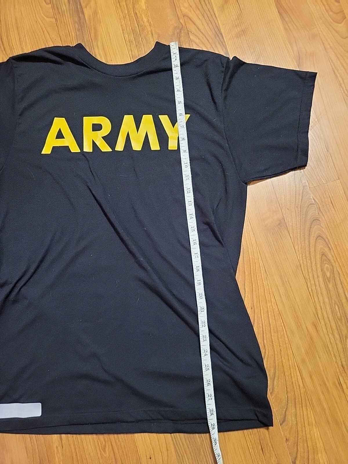 Army Tshirt Blk Cotton Large See Pics For Sizes Excond SS Spellout gallery