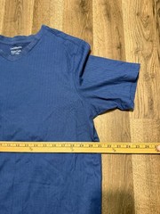 Croft & Barrow Shirt Men’s Size Large Tall, Blue, V-neck, Easy Care