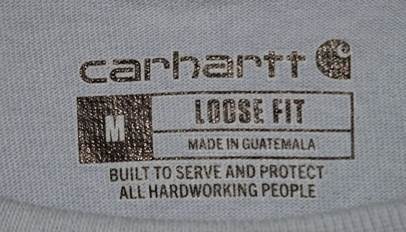 Carhartt Loose Fit Men's T-shirt Light Blue W/Navy Logo Size Medium NWT gallery