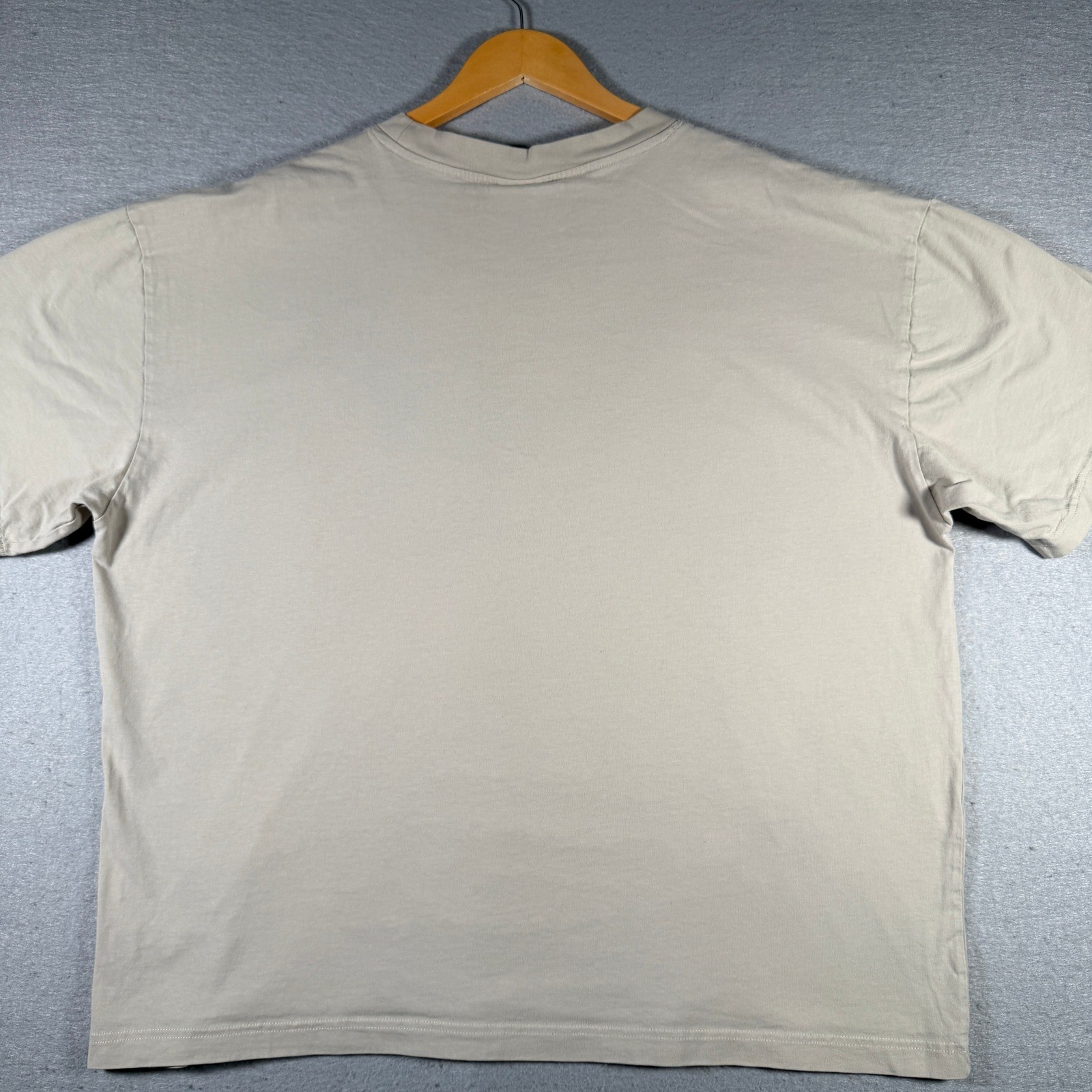 Gymshark Men XXL Oversized T-Shirt Beige Tan Cotton Crew Neck A3A4B-GBC0-XXL-BW1 gallery
